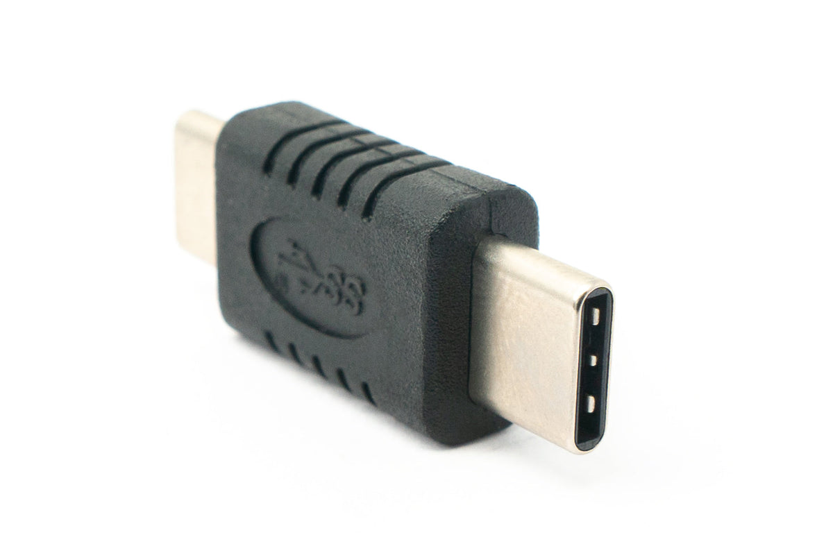 USB 3.1 Adapter Typ C Stecker zu Stecker Kabel in Schwarz | System-S