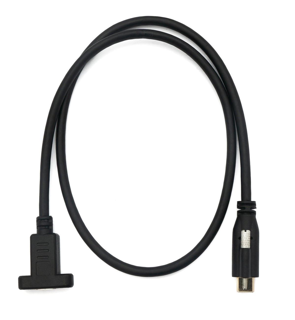 USB 3.1 Kabel 60 cm Typ C Stecker zu Buchse Schraube in Schwarz | System-S