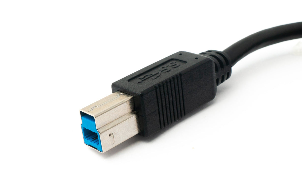 USB 3.0 Kabel 150 cm Typ B Stecker zu A Stecker in Schwarz | System-S