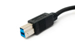 USB 3.0 Kabel 150 cm Typ B Stecker zu A Stecker in Schwarz | System-S
