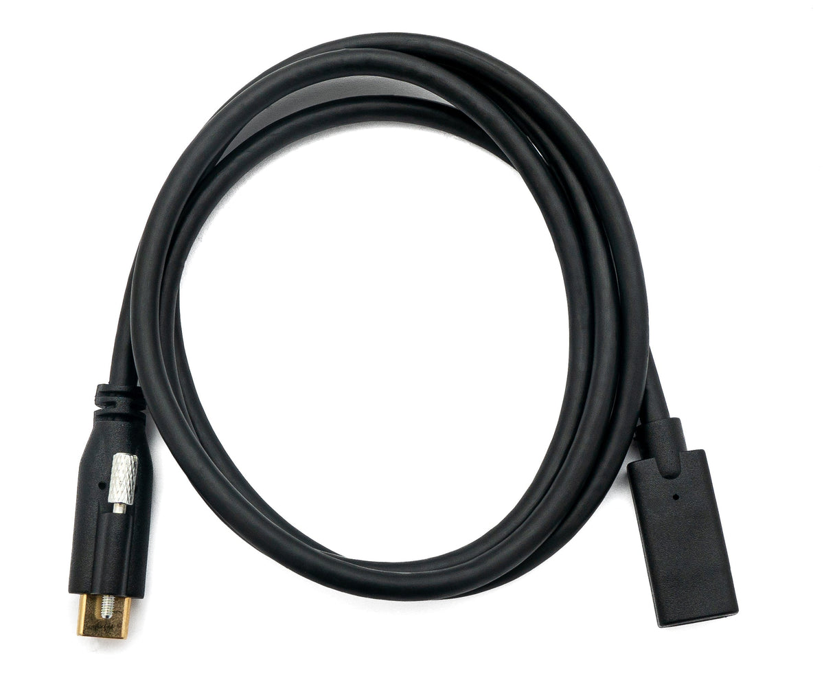 USB 3.1 Kabel 100 cm Typ C Stecker zu Buchse Schraube in Schwarz | System-S