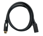 USB 3.1 Kabel 100 cm Typ C Stecker zu Buchse Schraube in Schwarz | System-S