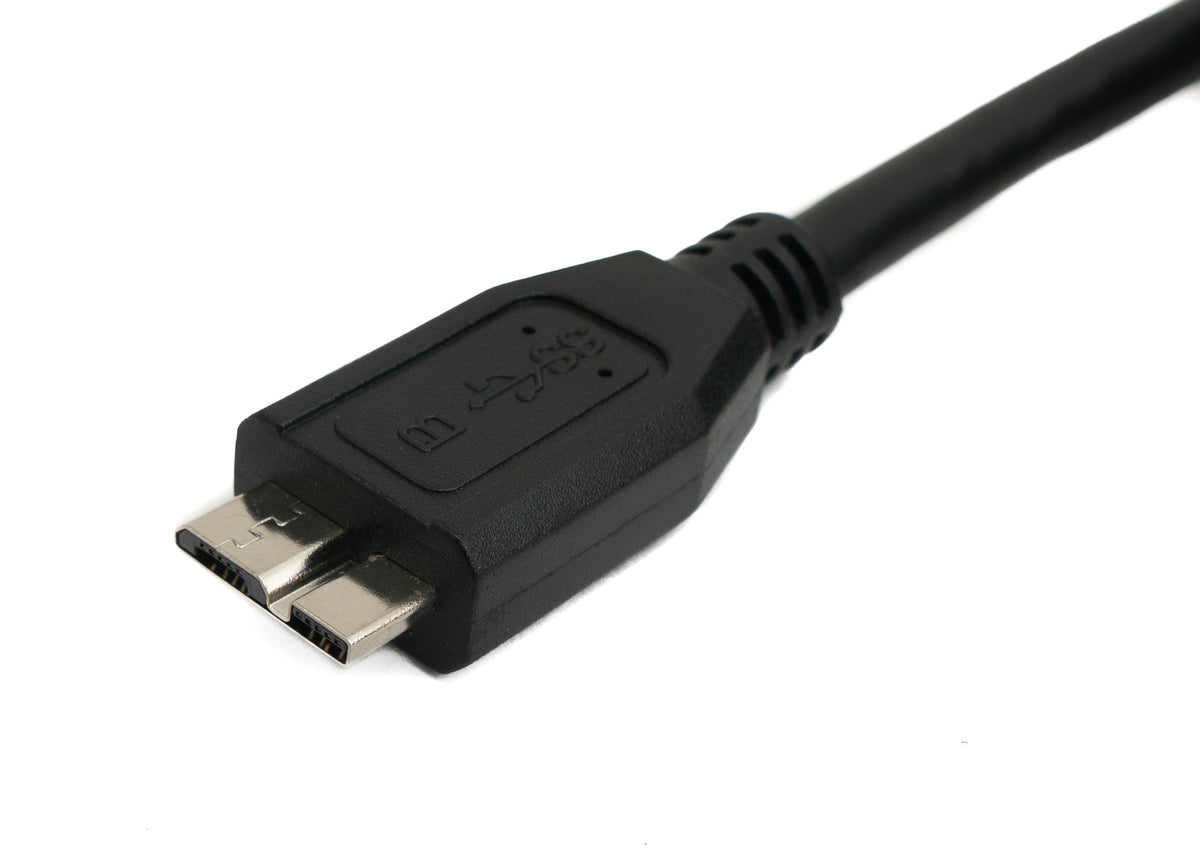 USB 3.0 Kabel 3 m Micro B Stecker zu Typ A Stecker in Schwarz | System-S