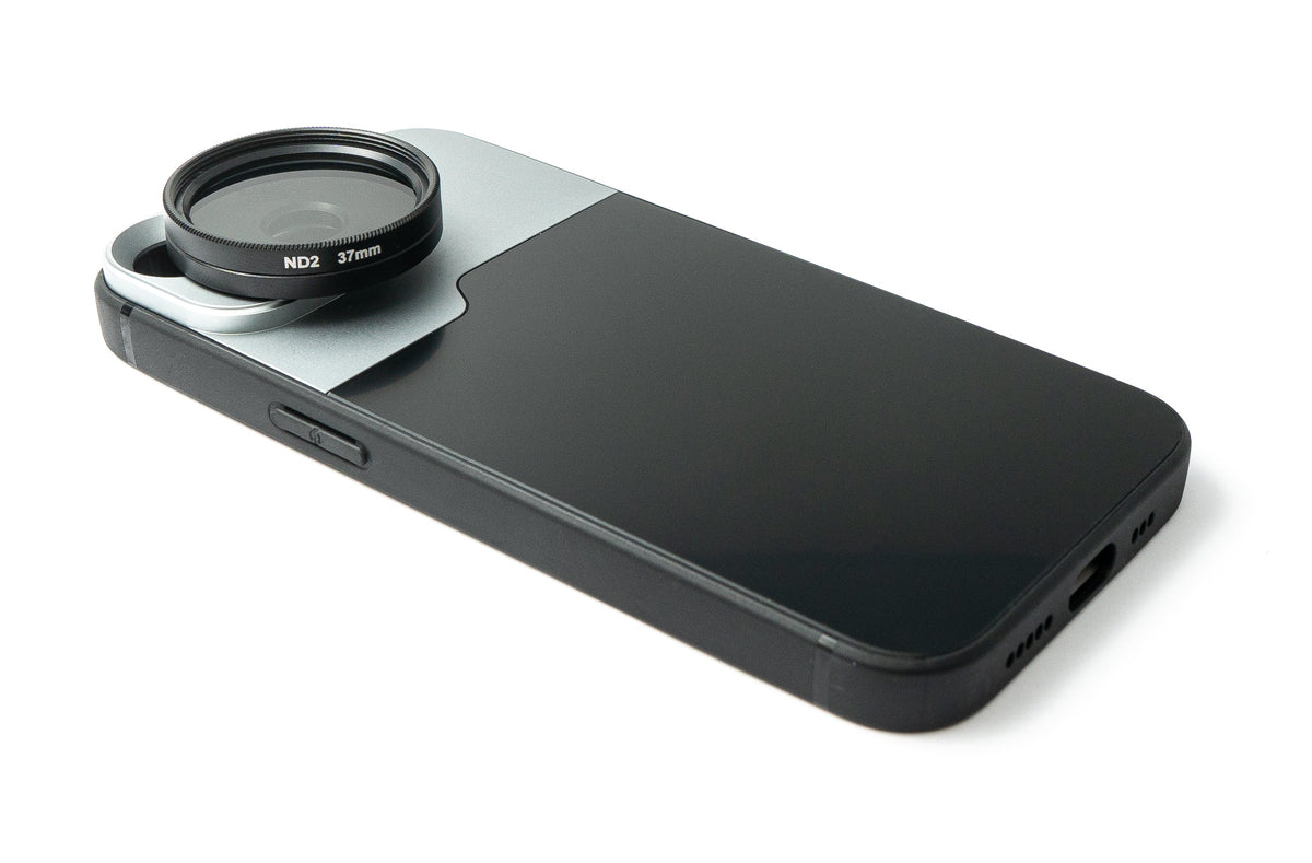 ND Filter Set 37 mm Neutraldichte mit Hülle und Tasche für iPhone 13 | System-S