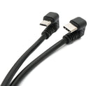 USB 3.1 Kabel 30 cm Typ C & 2.0 Micro B Stecker zu A Stecker Winkel in Schwarz | System-S