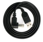 USB 2.0 Kabel 100 cm Typ B Stecker zu A Stecker Winkel in Schwarz | System-S