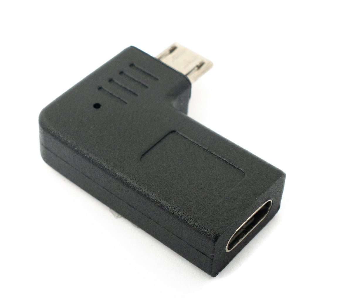 USB 3.1 Adapter Typ C Buchse zu 2.0 Micro B Stecker Winkel Links | System-S