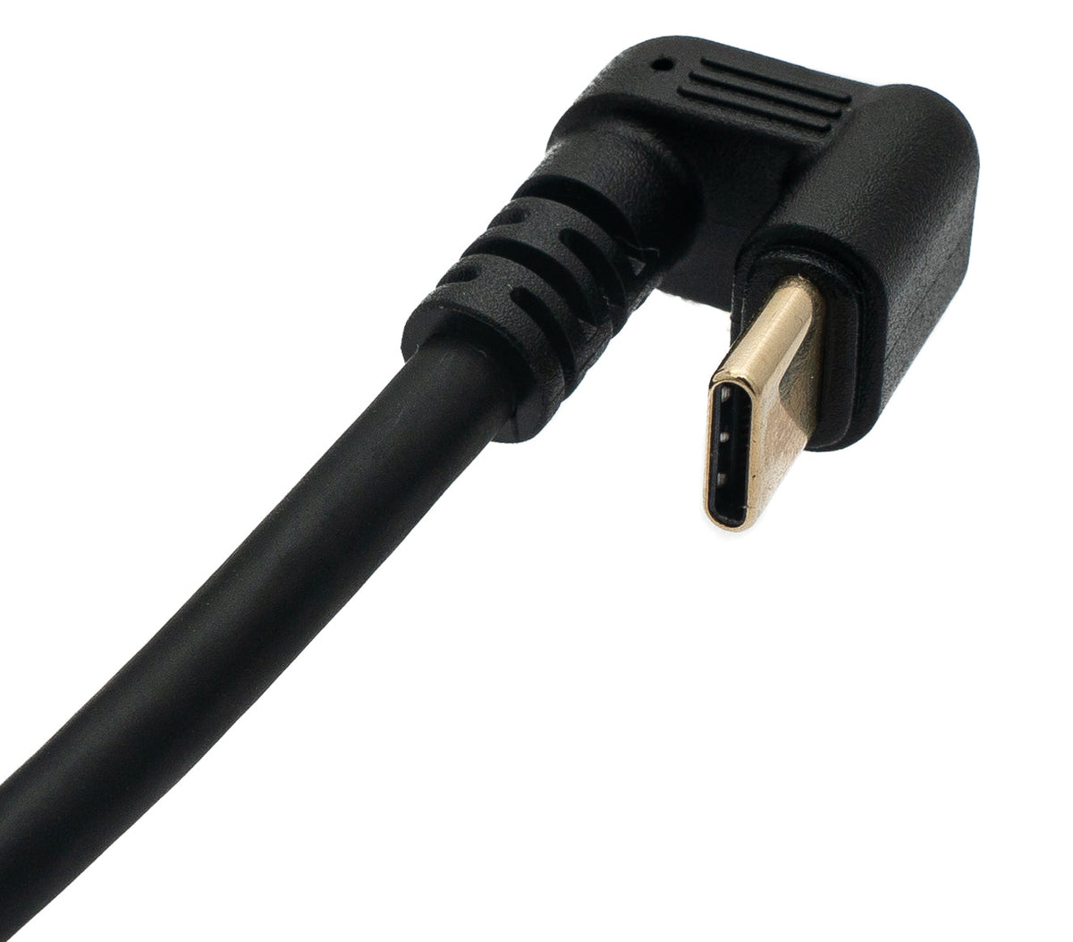 USB 3.1 U Turn 60 cm Kabel Typ C Stecker zu Buchse 360° Winkel in Schwarz | System-S