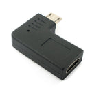 USB 3.1 Adapter Typ C Buchse zu 2.0 Micro B Stecker Winkel Links | System-S