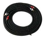Cinch 2 RCA Kabel 20 m Stecker zu Stecker Stereo AV in Schwarz | System-S