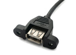 USB 2.0 Kabel 3 m Typ A Stecker zu Buchse Schraube in Schwarz | System-S