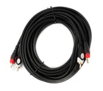 Cinch 2 RCA Kabel 5 m Stecker zu Stecker Stereo AV in Schwarz | System-S