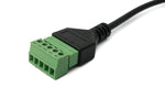 USB 3.1 Kabel 30 cm Typ C Stecker zu 5 polig Leiterstecker 180° Winkel Schwarz | System-S