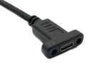 USB 3.1 Kabel 50 cm Typ C Stecker zu Buchse Schraube in Schwarz | System-S