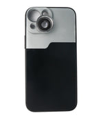 Makro Linse 30x Mikroskop Filter mit Hülle in Schwarz für iPhone 13 Mini | System-S