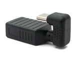 USB 3.1 U Turn 180° Adapter Typ C Stecker zu 3.0 Typ A Buchse Kabel in Schwarz | System-S