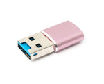 SD Karte Adapter MicroSD zu USB 3.0 Typ A Buchse Kabel Memory Card Reader Rosa | System-S