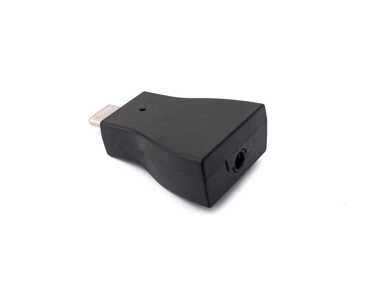 Audio USB Adapter 3,5 mm Klinke Buchse zu 3.1 Typ C Stecker AUX Kabel in Schwarz | System-S