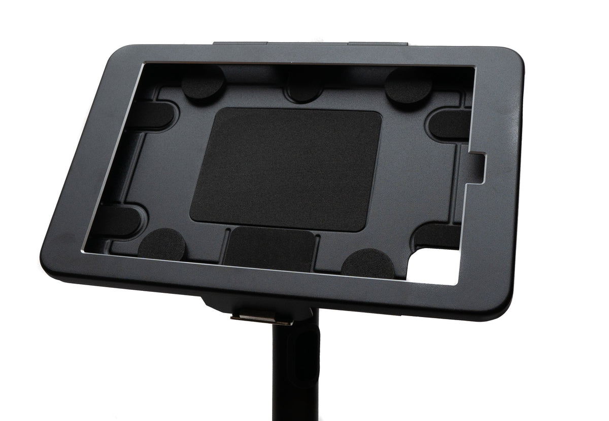 Boden Ständer 150cm 360° Halterung abschließbar für iPad Mini 6 (2021) in Schwarz | System-S