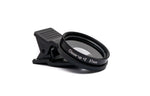 Makro Linse +2 Zoom Close Up Filter mit Clip in Schwarz | System-S