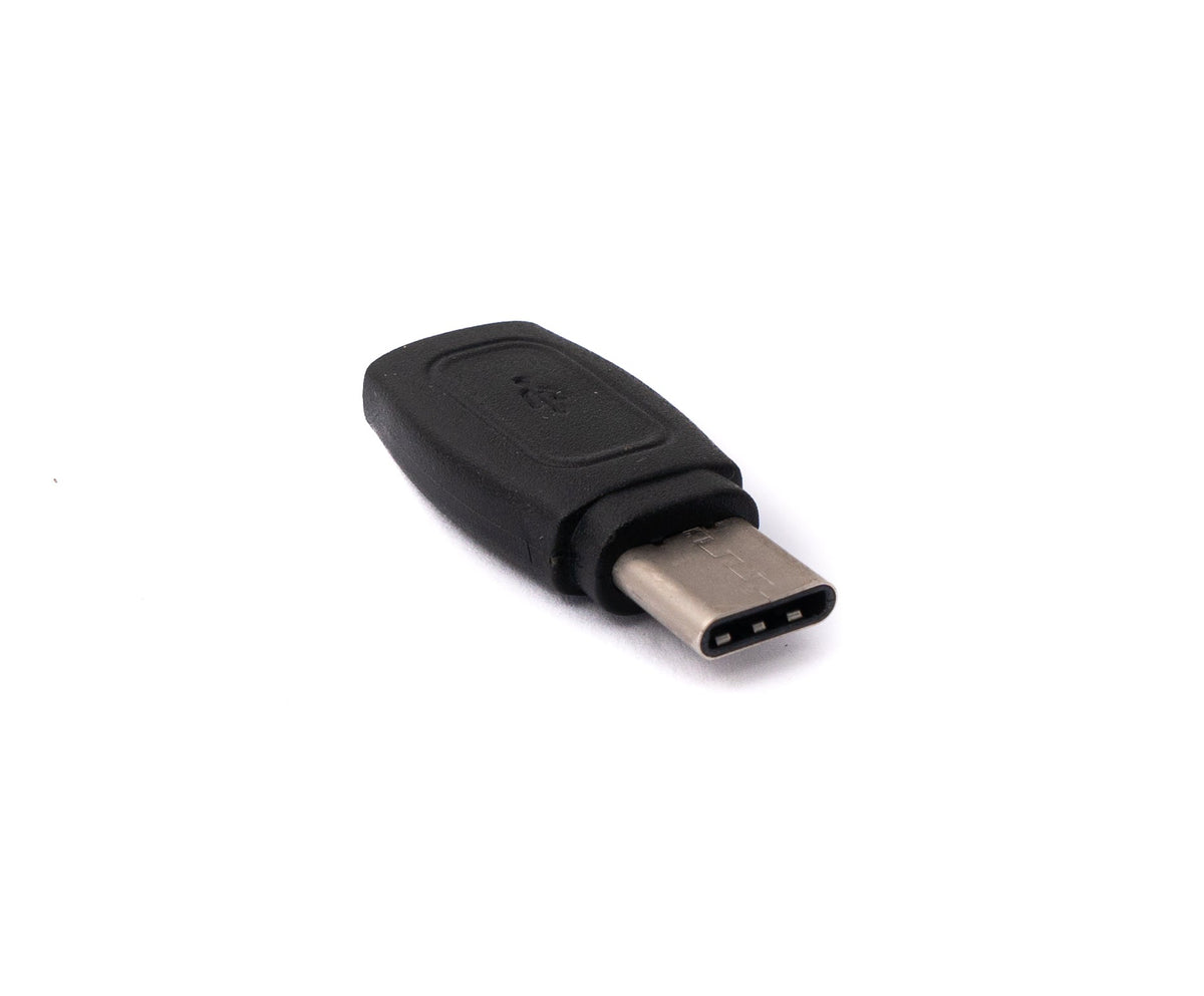 USB 3.1 Adapter Typ C Buchse zu Stecker Kabel in Schwarz | System-S