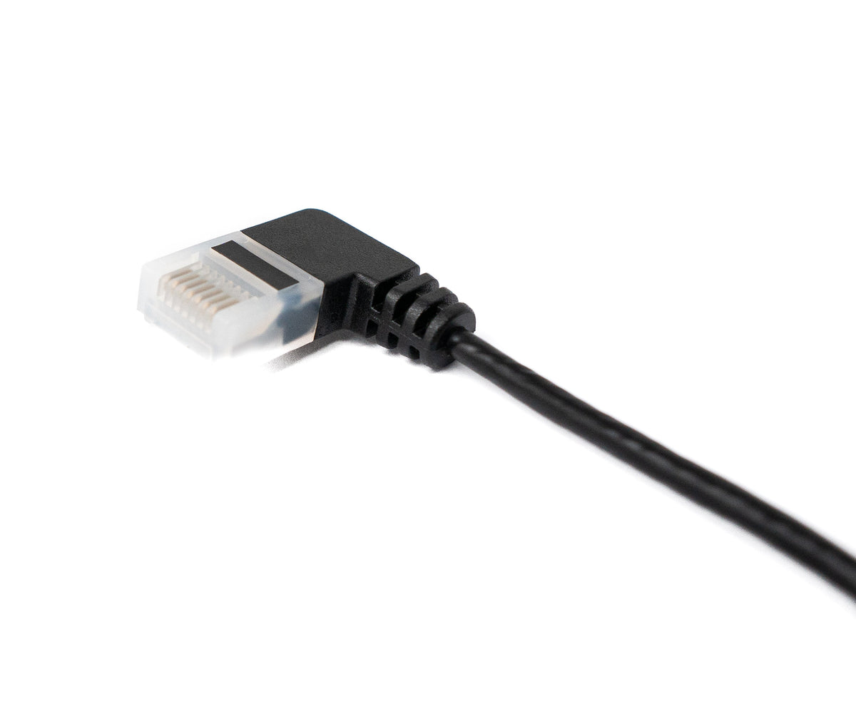 LAN Kabel 25 cm RJ45 8P8C STP Cat6 Stecker zu Stecker Winkel Schwarz | System-S