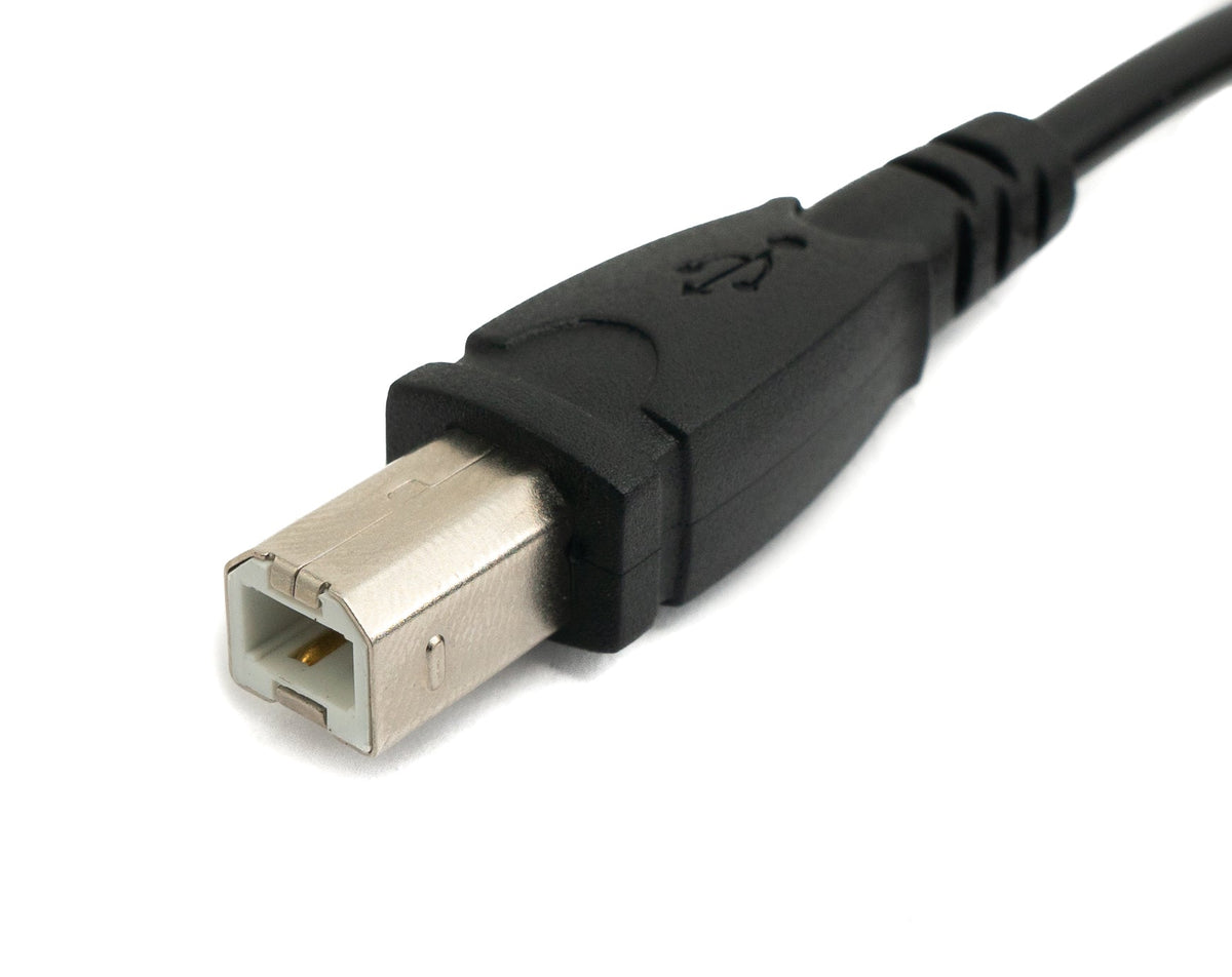 USB 2.0 Kabel 100 cm Typ B Stecker zu Micro B Stecker in Schwarz | System-S