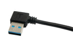USB 3.1 Kabel 1 m Typ C Stecker zu Typ A Stecker Winkel in Schwarz | System-S