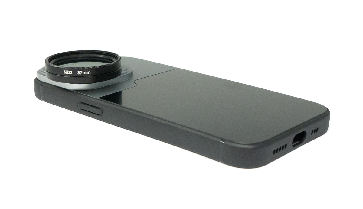 ND Filter Set 37 mm Neutraldichte mit Hülle und Tasche für iPhone 13 Pro | System-S