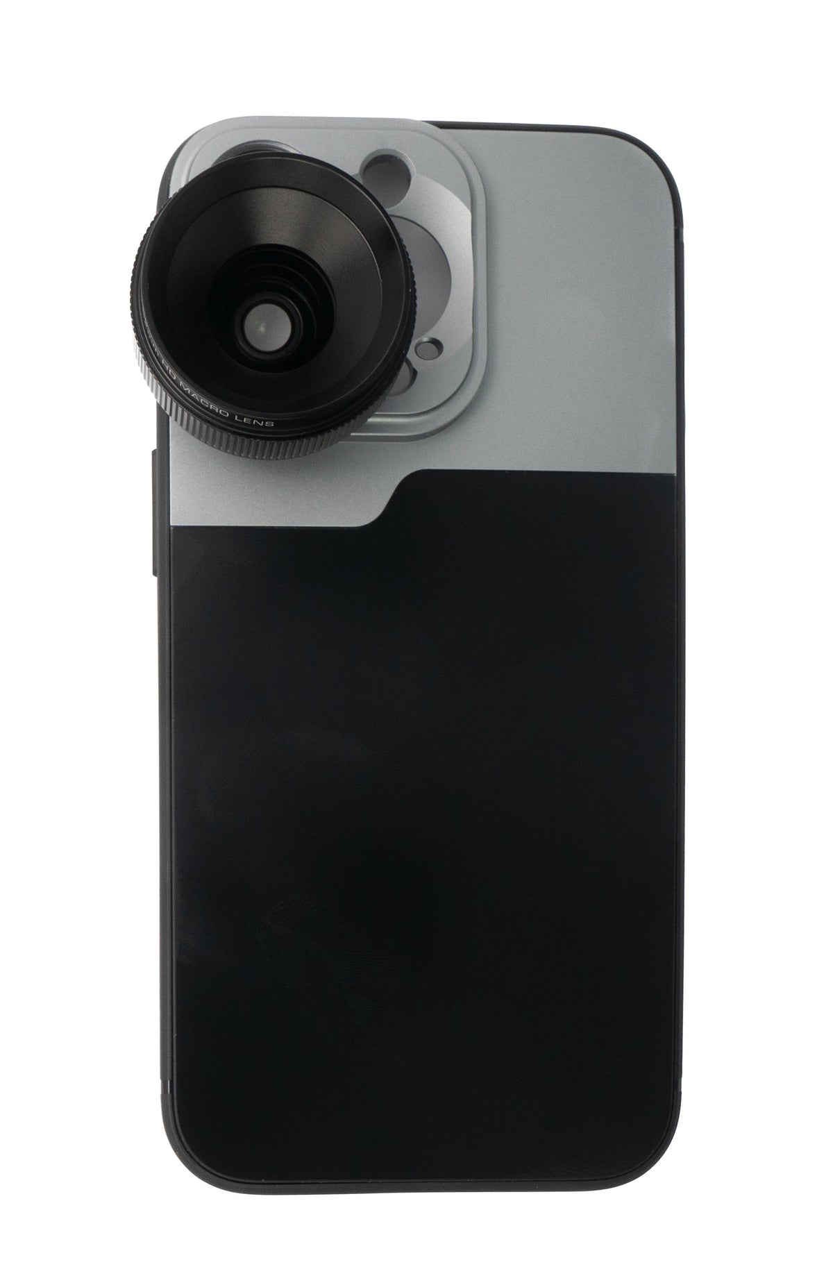 Makro Linse 1.1x bis 2.8x Filter mit Hülle in Schwarz für iPhone 13 Pro | System-S
