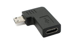USB 3.1 Adapter Typ C Buchse zu 2.0 Micro B Stecker Winkel  - Rechts | System-S