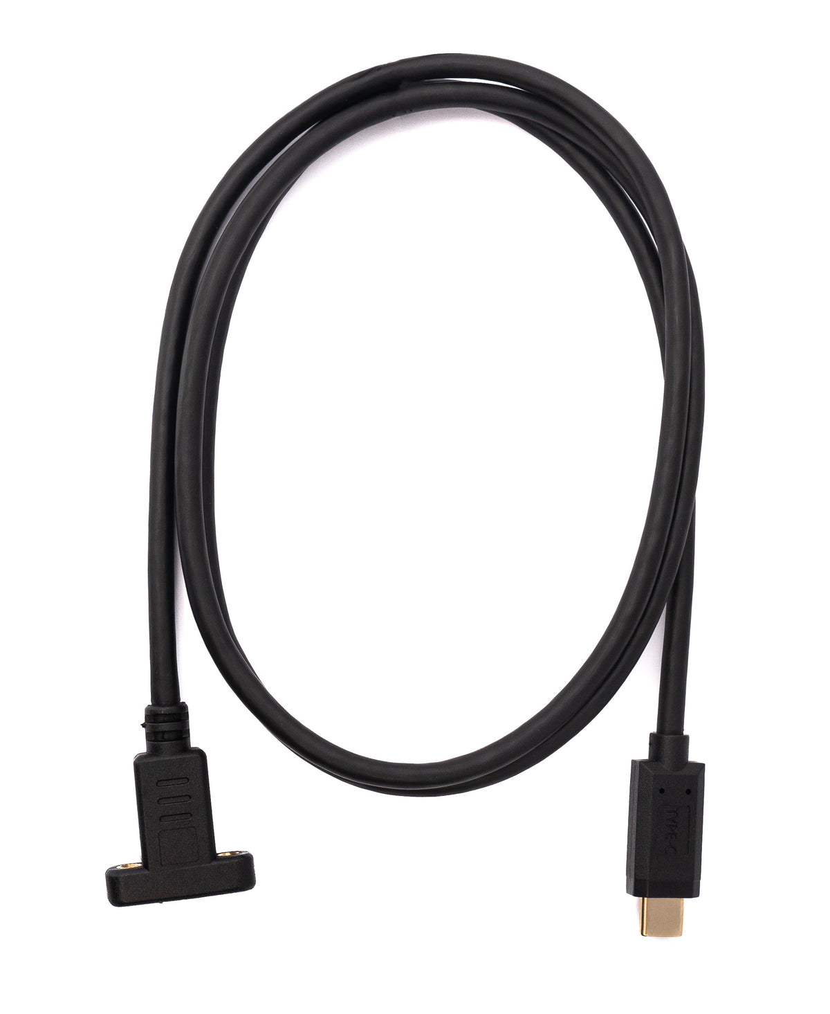 USB 3.1 Kabel 100 cm Typ C Stecker zu Buchse Schraube in Schwarz | System-S