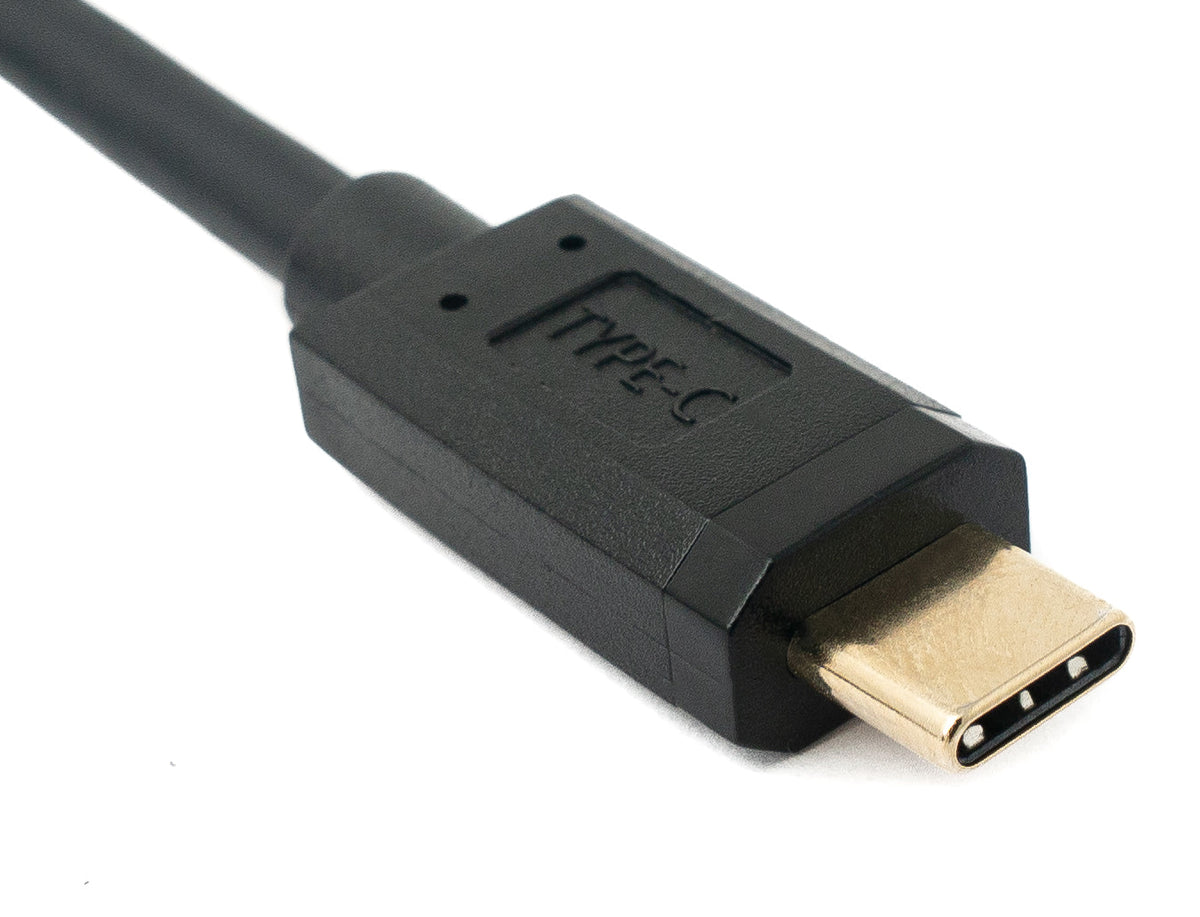 USB 3.1 Kabel 100 cm Typ C Stecker zu Buchse Schraube in Schwarz | System-S