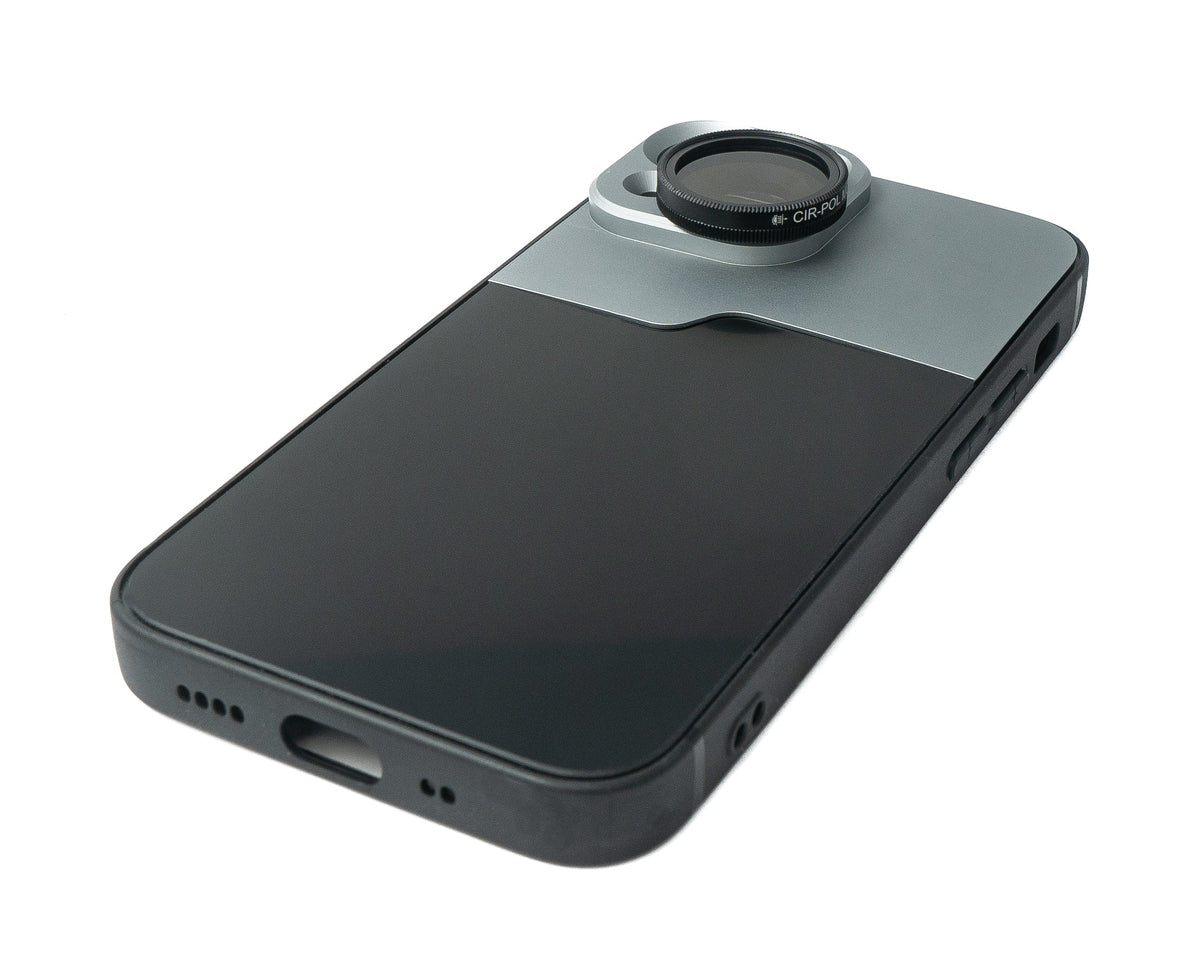 CPL Filter Circular Polarizer Linse mit Hülle in Schwarz für iPhone 13 Mini | System-S