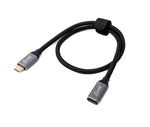 USB 3.1 Gen 2 Kabel 100W 50 cm Typ C Stecker zu Buchse in Schwarz | System-S