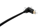 USB 3.1 Gen 2 Kabel 60 cm Typ C Stecker zu Buchse Winkel in Schwarz | System-S