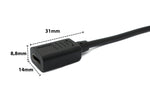 USB 3.1 U Turn 180° Kabel 30cm Typ C Stecker zu Buchse Winkel in Schwarz | System-S