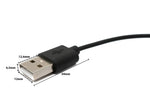 USB 2.0 Kabel 100 cm Ladestation für Realme Watch S Pro Smartwatch in Schwarz | System-S