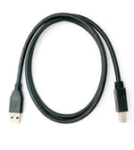 USB 3.0 Kabel 100 cm Typ B Stecker zu A Stecker in Schwarz | System-S