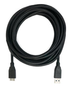 USB 3.0 Kabel 5 m Micro B Stecker zu Typ A Stecker in Schwarz | System-S