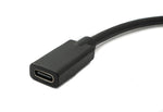 USB 3.1 Kabel 30 cm Typ C Stecker zu Buchse Schraube Adapter in Schwarz | System-S