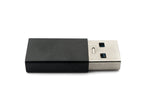 USB 3.1 Adapter Typ C Buchse zu 3.0 Typ A Stecker Kabel in Schwarz | System-S