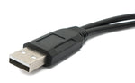 USB 3.1 Kabel 30 cm Typ C & 2.0 Micro B Stecker zu A Stecker Winkel in Schwarz | System-S