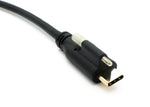 USB 3.1 Kabel 60 cm Typ C Stecker zu Buchse Schraube in Schwarz | System-S