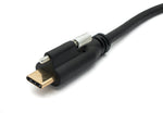 USB 3.1 Kabel 100 cm Typ C Stecker zu Buchse Schraube in Schwarz | System-S