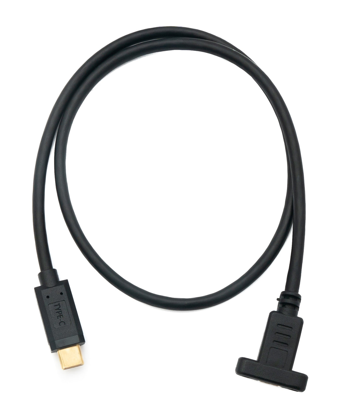 USB 3.1 Kabel 50 cm Typ C Stecker zu Buchse Schraube in Schwarz | System-S