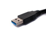 USB 3.0 Kabel 5 m Micro B Stecker zu Typ A Stecker Schraube in Schwarz | System-S
