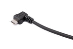 USB 2.0 Kabel 200 cm Typ A Stecker zu Micro B Stecker Spirale Winkel in Schwarz | System-S