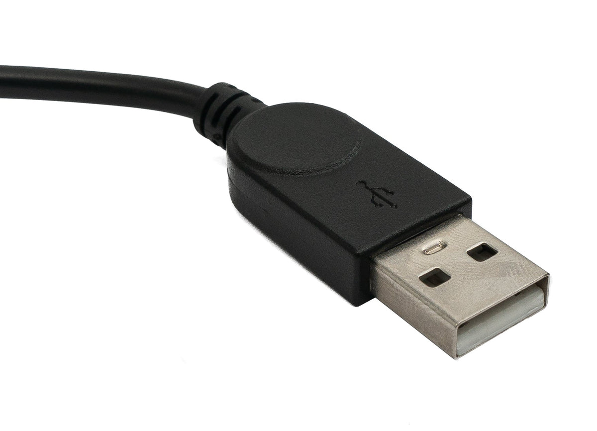USB 2.0 Kabel 100 cm Typ B Stecker zu A Stecker Winkel in Schwarz | System-S