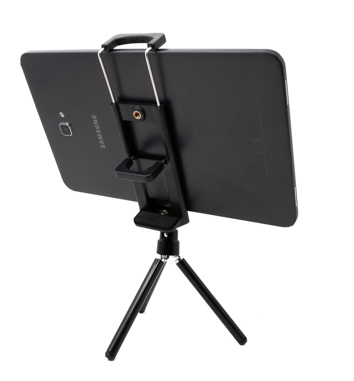 Smartphone Tablet Halterung Befestigung in Schwarz für Kamera Stativ Stick | System-S